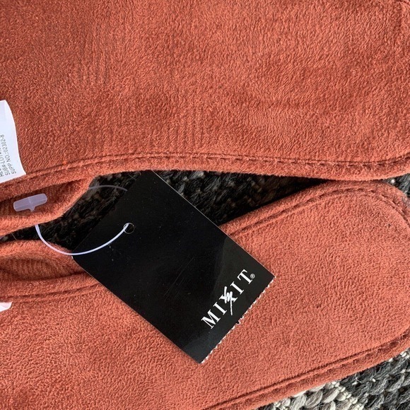 Vintage 90s Y2K Embellished Slide Sandals Size 6 Brown Clay NWT! Mixit - Picture 4 of 5